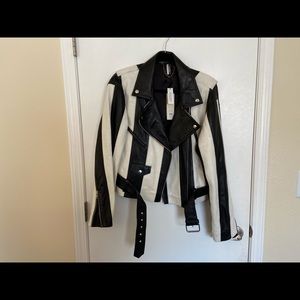 Topshop leather coat